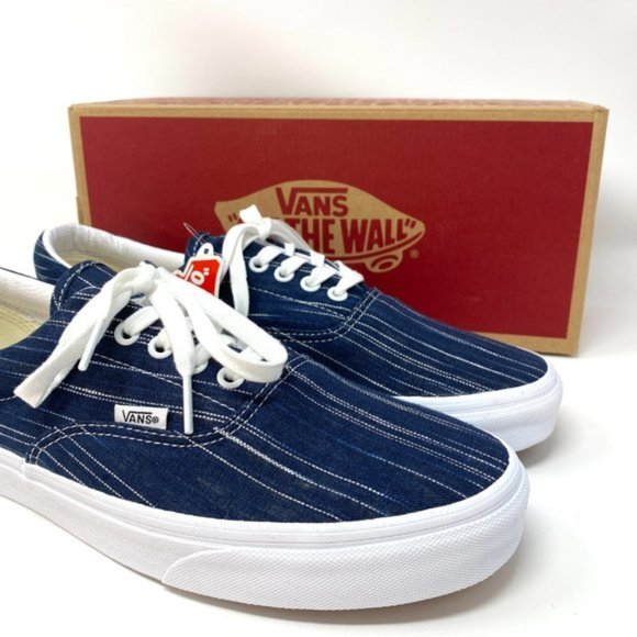 💖MEGA SALE💖VANS Era Suiting Blue Navy Stripes Casual Textile Men's VN0A4U392RI - Picture 10 of 11